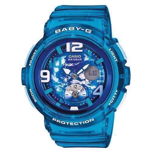 Image of Baby-G lyse blå quartz multifunktion (5382) Dame ur fra Casio, BGA-190GL-2BER